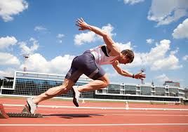 Track athlete sprinting