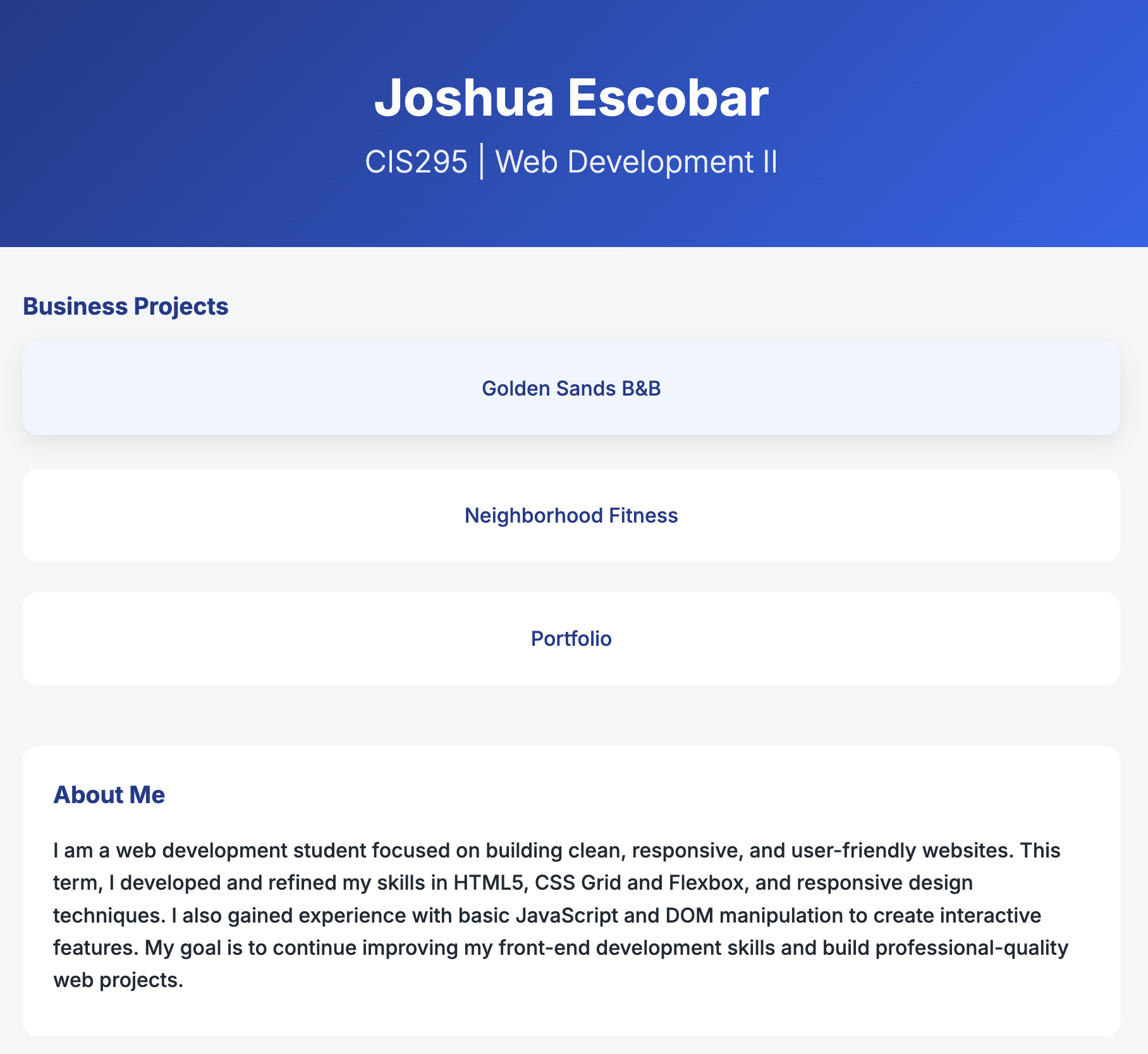 Class Portfolio